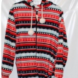 Festive Red and Black Striped Onesie
